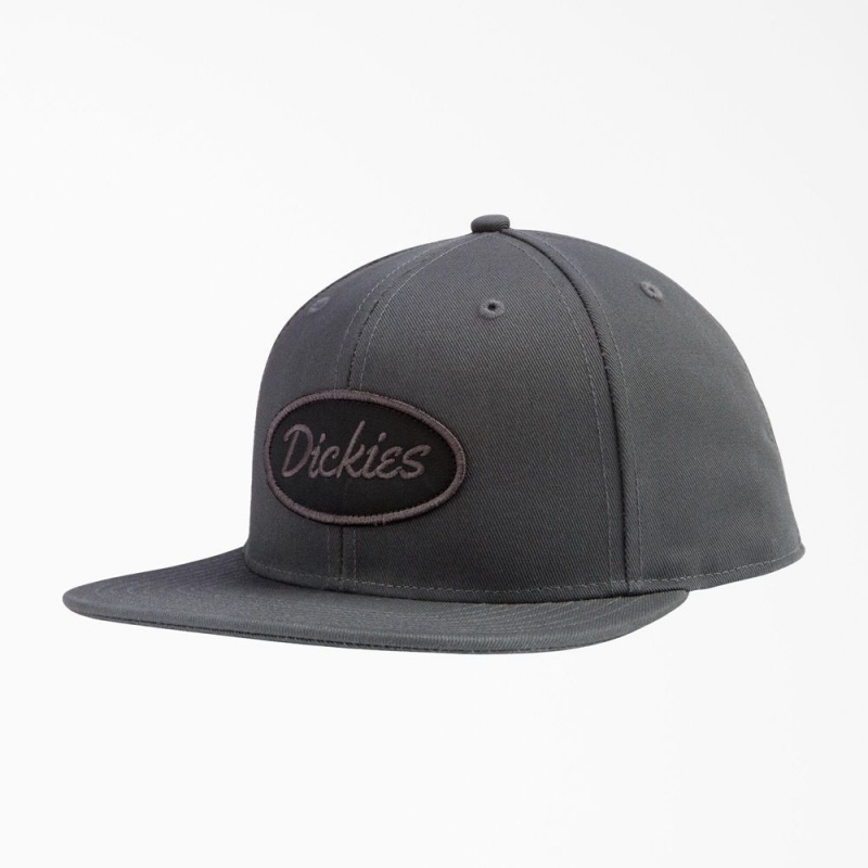 Grey Men\'s Dickies Twill Flat Bill Cap | ZMN370684