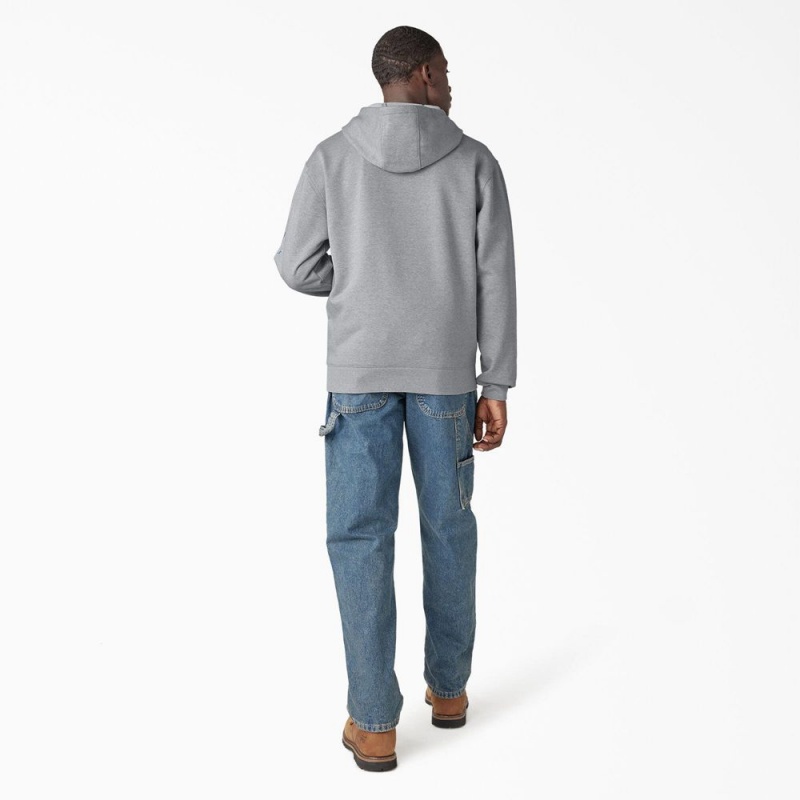 Grey Men's Dickies Water Repellent Workwear Graphic Hoodie | FSX403967