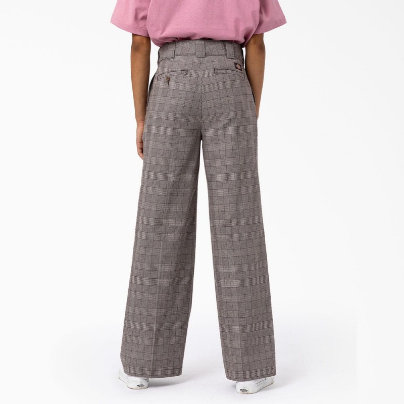 Grey Women's Dickies Bakerhill High Rise Wide Leg Pants | UWI425613