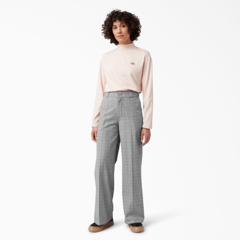 Grey Women's Dickies Bakerhill High Rise Wide Leg Pants | UWI425613