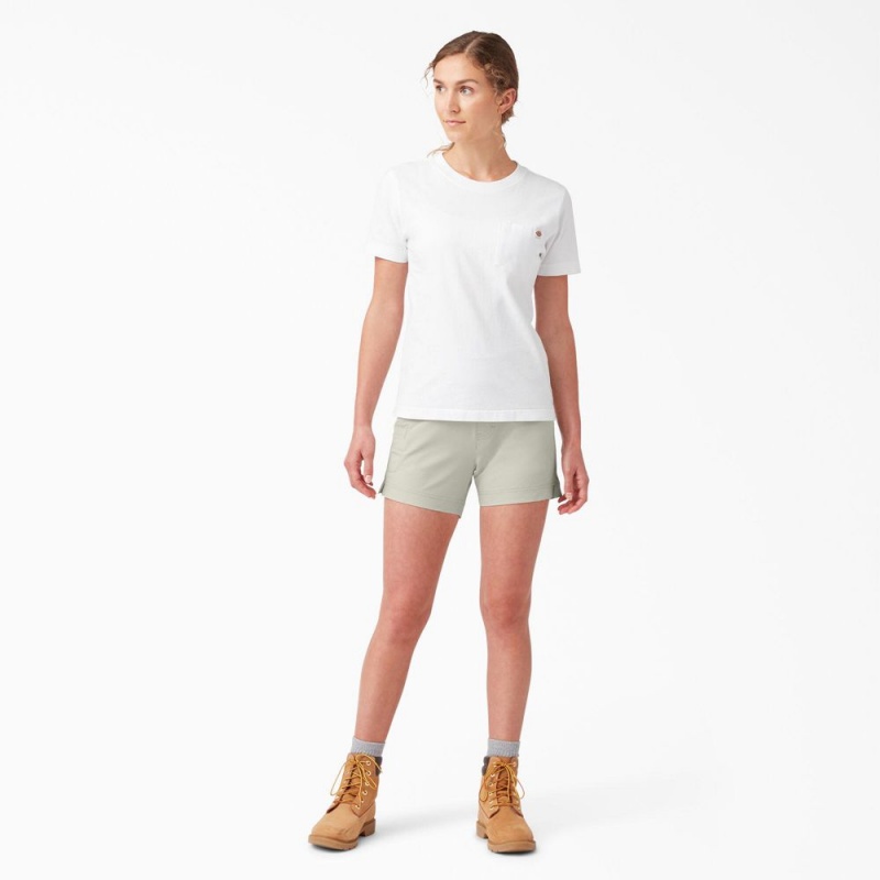 Grey Women's Dickies Cooling Relaxed Fit Pull-On Shorts | ISK201598