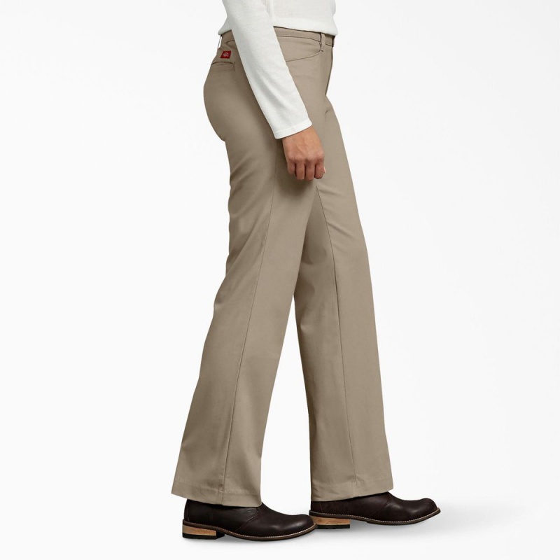 Grey Women's Dickies Curvy Fit Pants | CGN241967