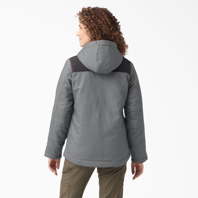 Grey Women's Dickies DuraTech Renegade Insulated Jacket | WZI963140