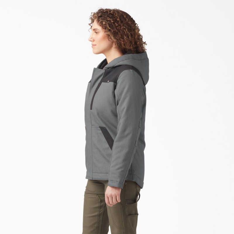 Grey Women's Dickies DuraTech Renegade Insulated Jacket | WZI963140