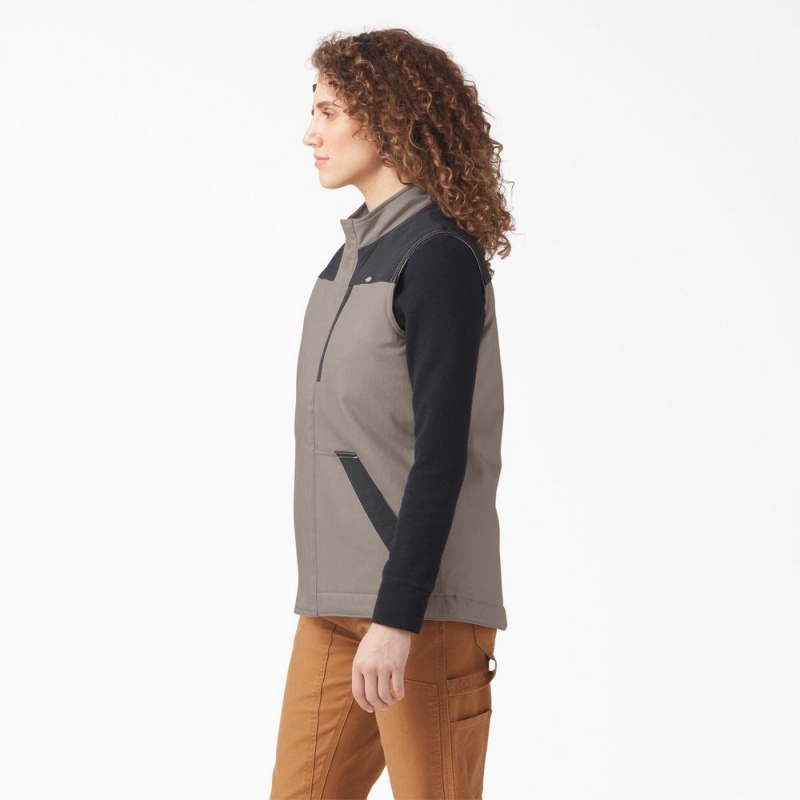 Grey Women's Dickies DuraTech Renegade Vest | MRJ245196