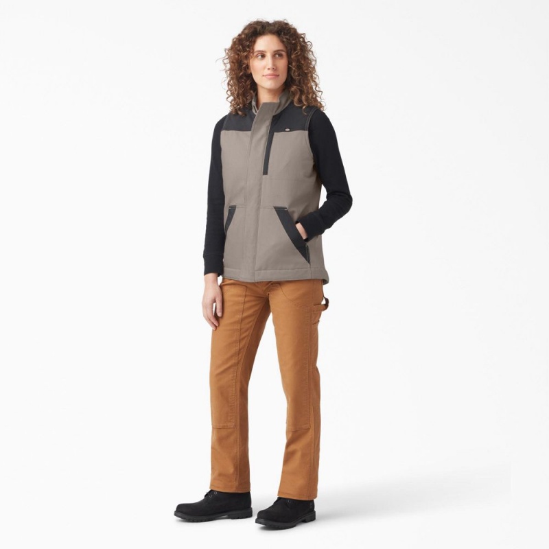 Grey Women's Dickies DuraTech Renegade Vest | MRJ245196