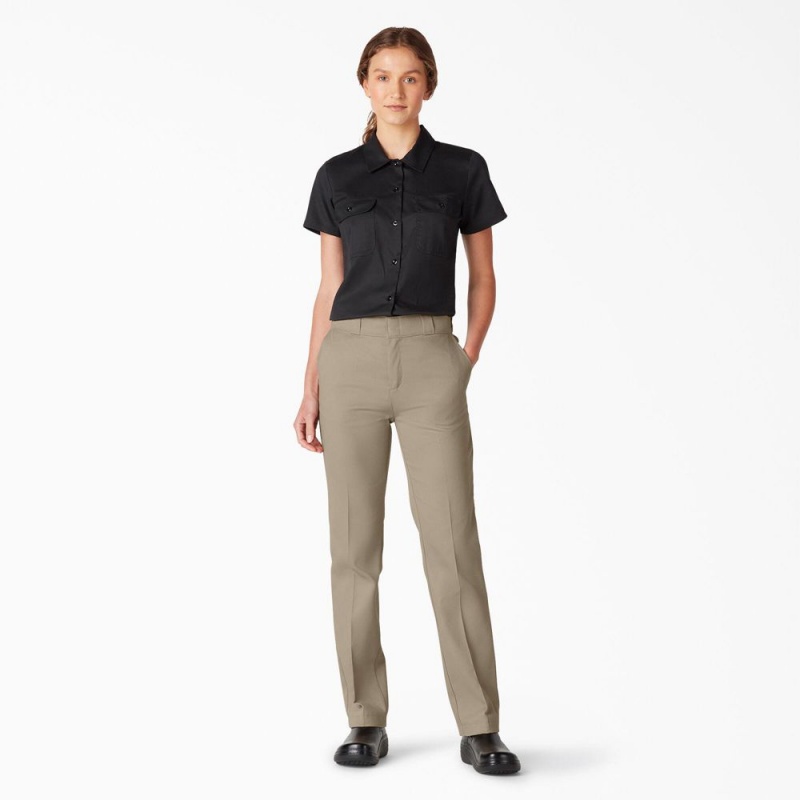 Grey Women's Dickies FLEX Original Fit Work Pants | SLM560732