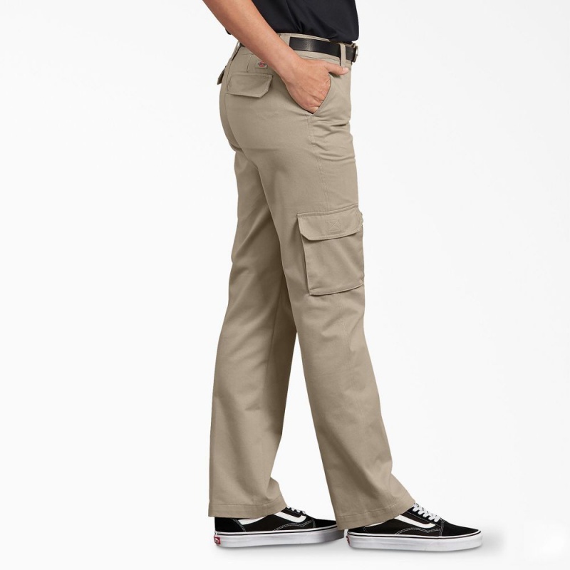 Grey Women's Dickies FLEX Relaxed Fit Cargo Pants | XJI586731