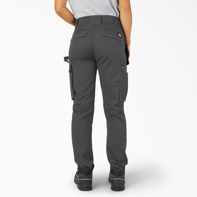 Grey Women's Dickies FLEX Relaxed Fit Work Pants | AHQ210578