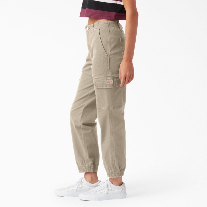 Grey Women's Dickies High Rise Fit Jogger Cargo Pants | AIP987632