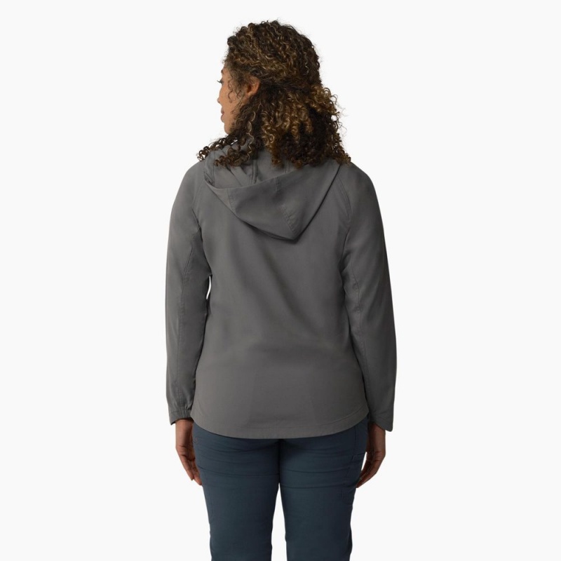 Grey Women's Dickies Performance Hooded Jacket | XAC528963