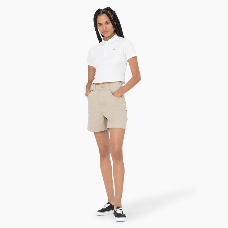 Grey Women's Dickies Regular Fit Duck Shorts | HYT584276