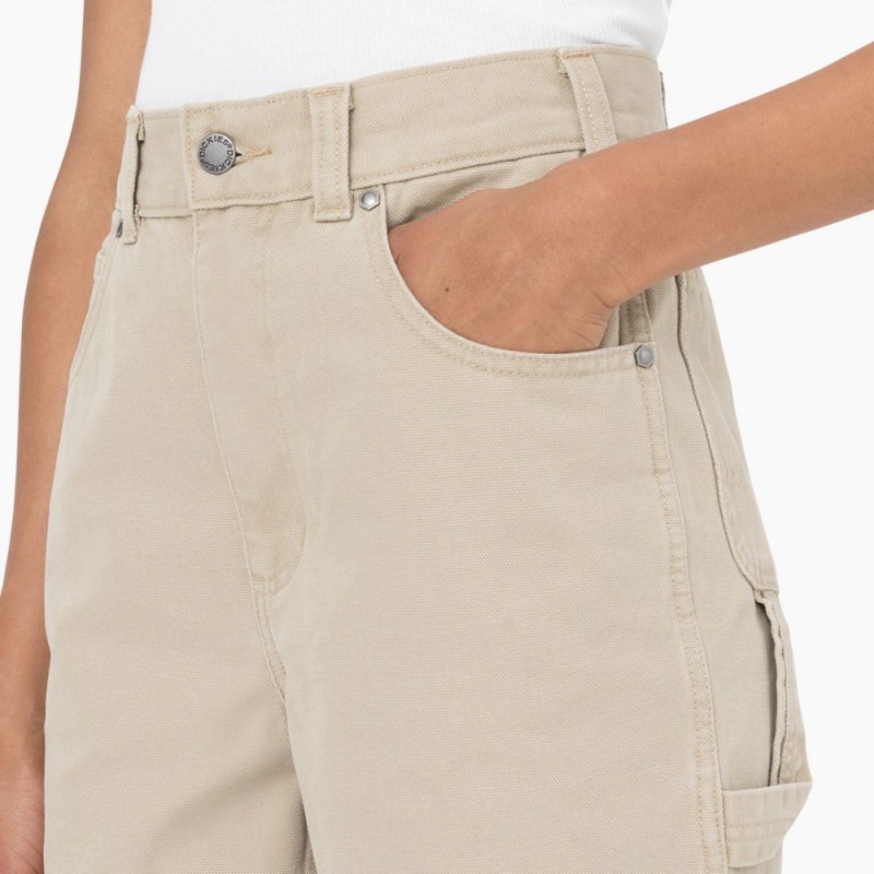 Grey Women's Dickies Regular Fit Duck Shorts | HYT584276