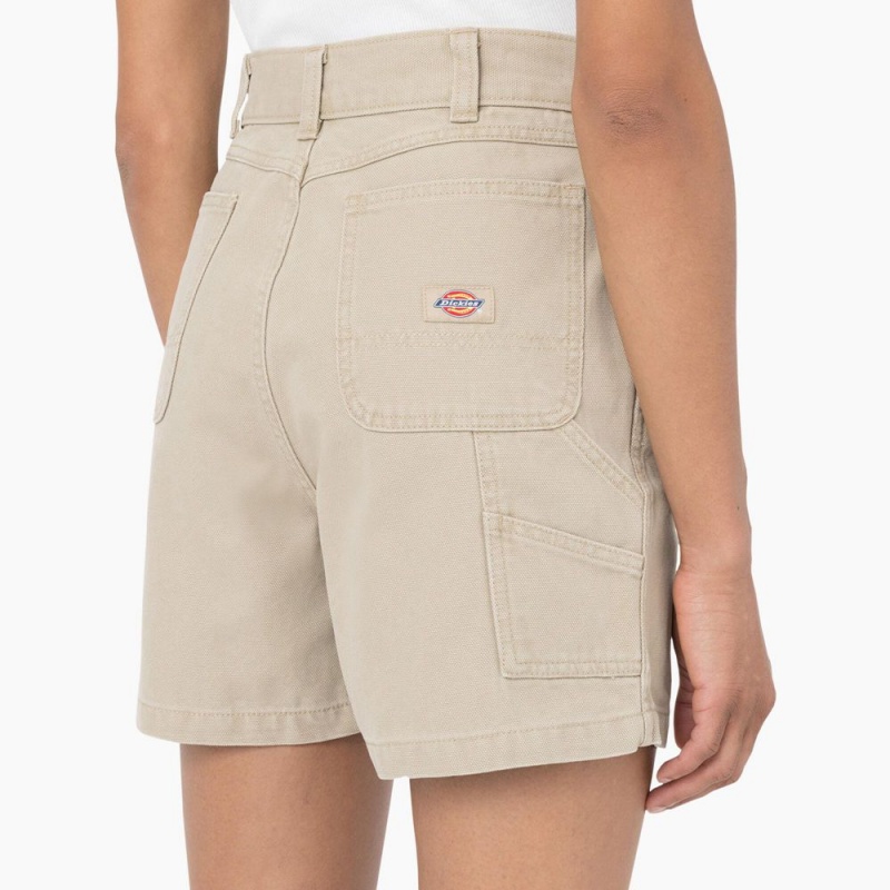 Grey Women's Dickies Regular Fit Duck Shorts | HYT584276