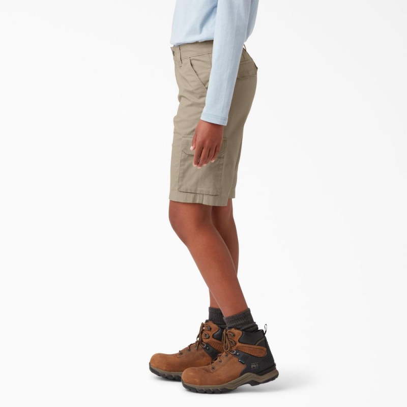 Grey Women's Dickies Ripstop Cargo Shorts | PYD265018