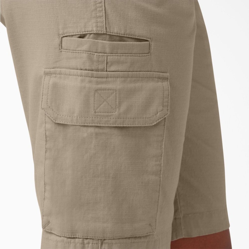 Grey Women's Dickies Ripstop Cargo Shorts | PYD265018