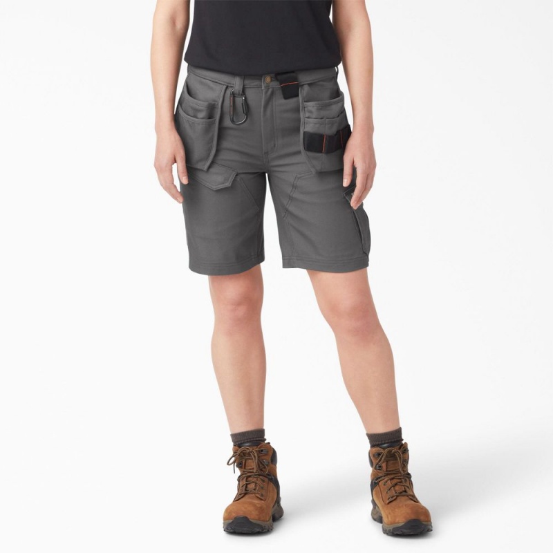 Grey Women\'s Dickies Traeger x Relaxed Fit Shorts | LYZ421509