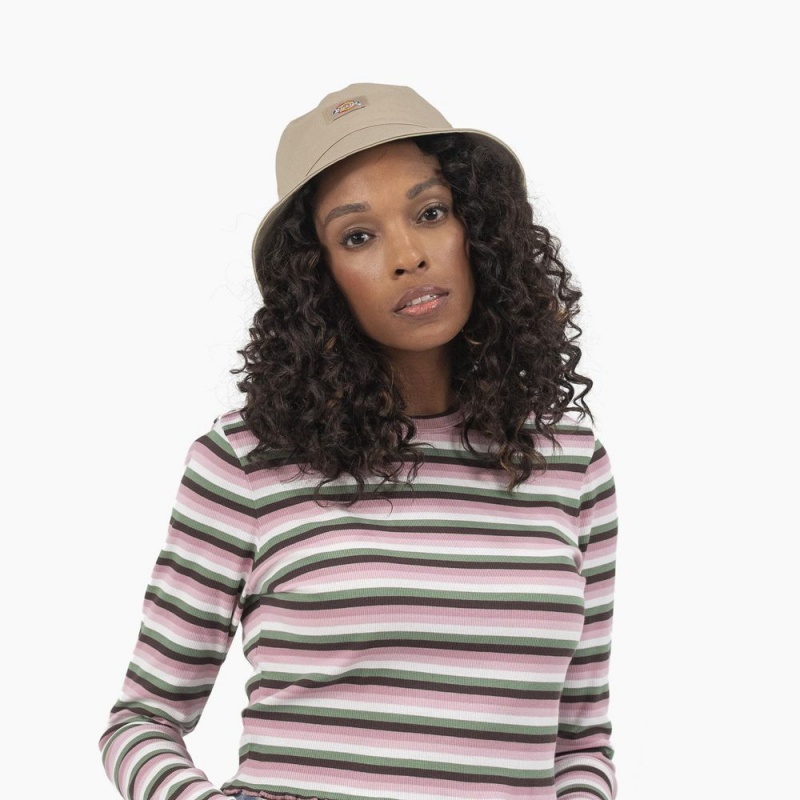 Grey Women's Dickies Twill Bucket Hat | AMD085629