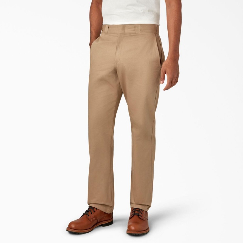 Khaki Men's Dickies 1922 Cotton Pants | UNS948217