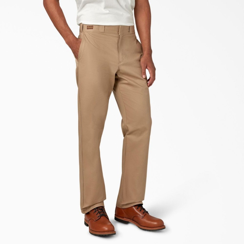 Khaki Men's Dickies 1922 Cotton Pants | UNS948217