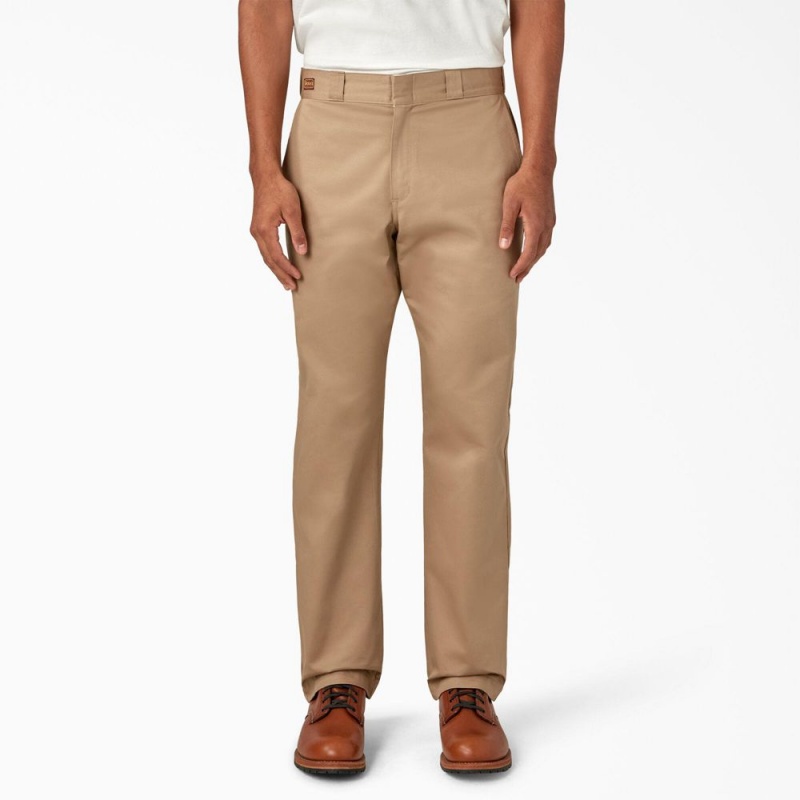 Khaki Men\'s Dickies 1922 Cotton Pants | UNS948217