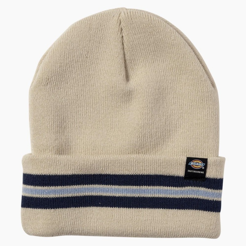 Khaki Men's Dickies Tom Knox Beanie | IPD971026