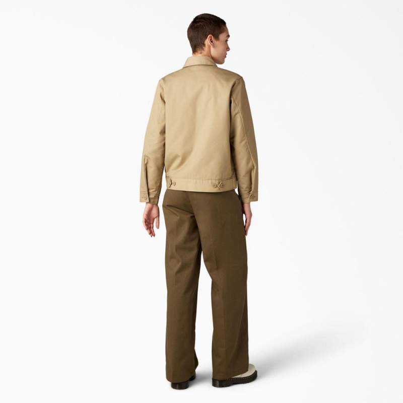 Khaki Women's Dickies Insulated Eisenhower Jacket | RXM165230