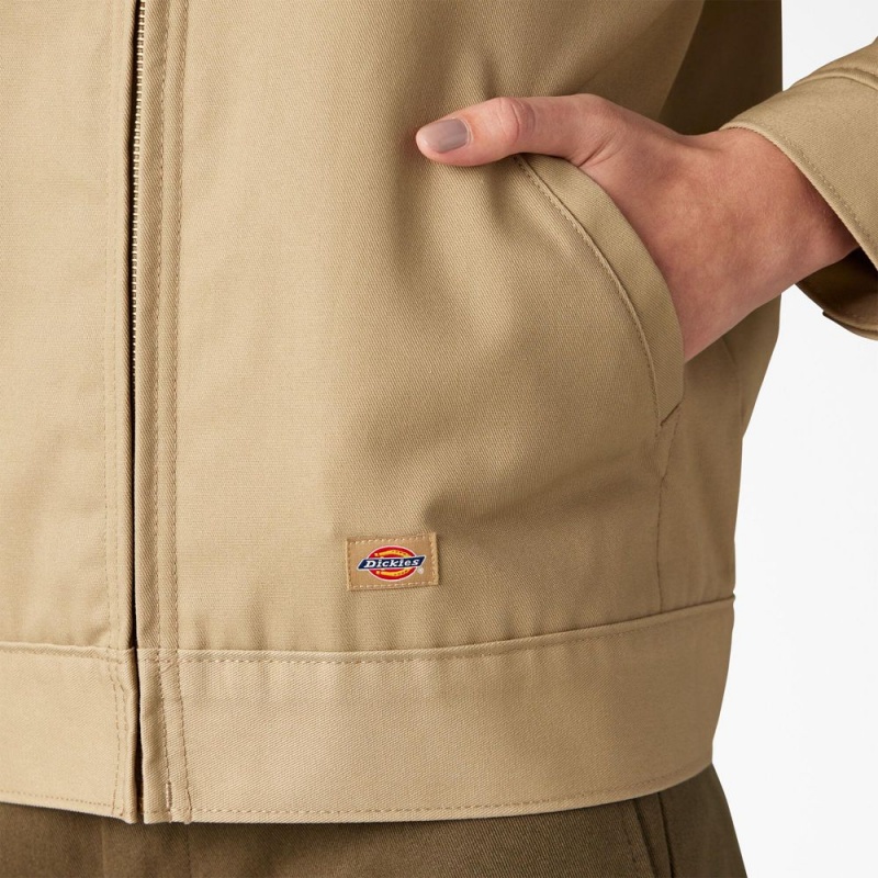 Khaki Women's Dickies Insulated Eisenhower Jacket | RXM165230