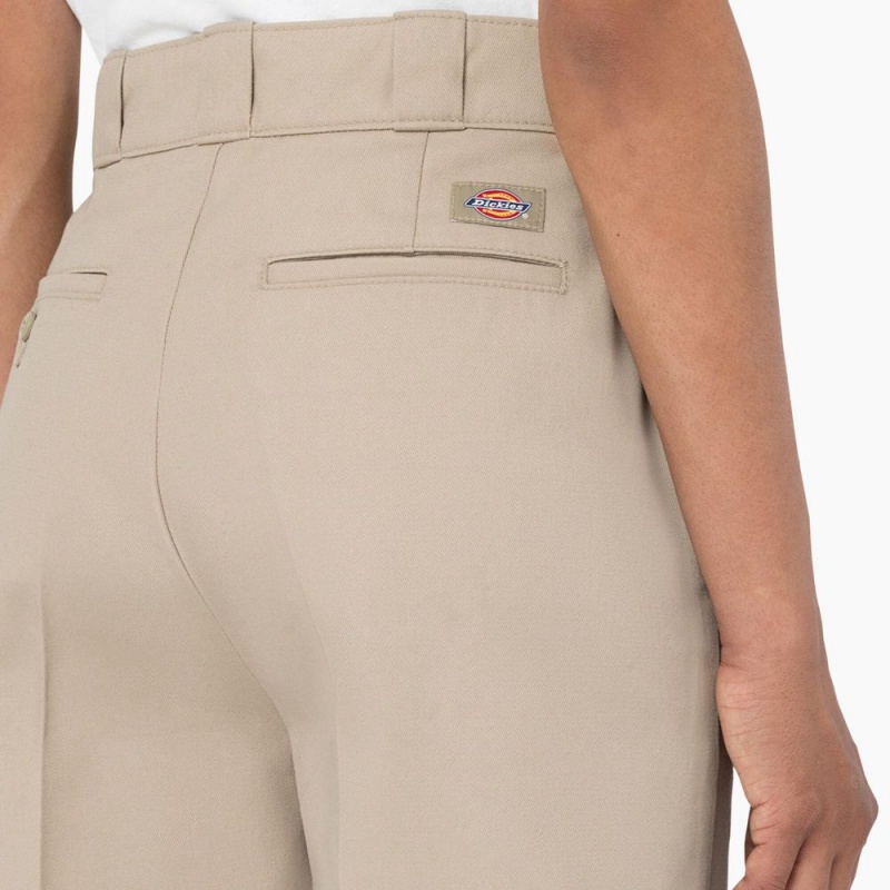 Khaki Women's Dickies Phoenix Shorts | JYQ472395