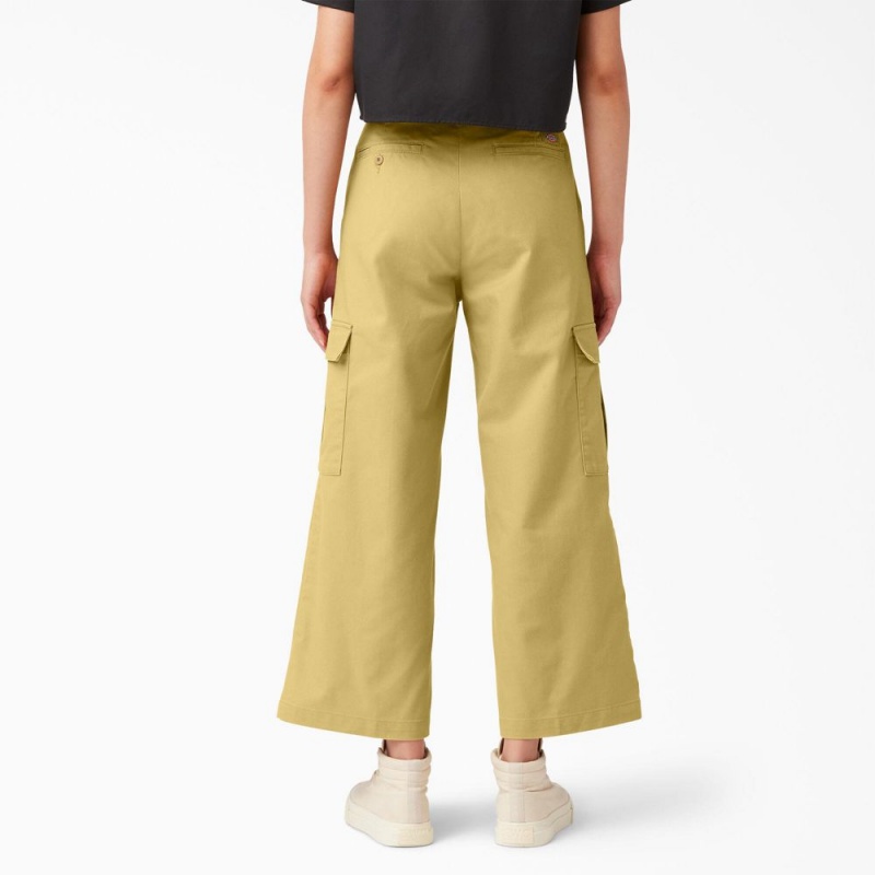 Khaki Women's Dickies Regular Fit Cargo Pants | YSO287349