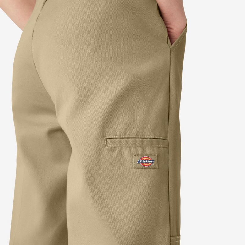 Khaki Women's Dickies Relaxed Fit Double Knee Pants | BPN590748