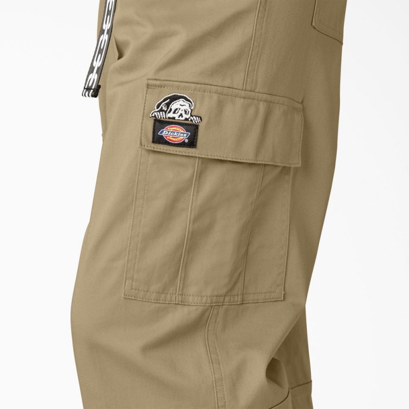 Khaki Women's Dickies x Lurking Class Relaxed Fit Cropped Cargo Pants | TKG152467