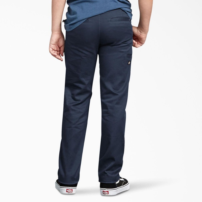 Navy Kids' Dickies FLEX Skinny Fit Pants | XAL829164