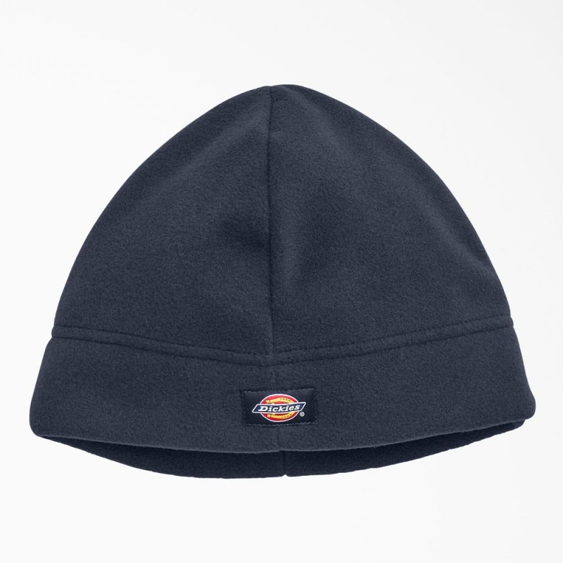 Navy Men\'s Dickies Fleece Beanie | ZFP598412