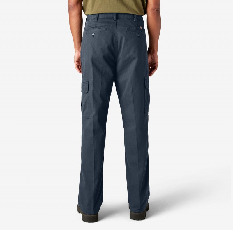 Navy Men's Dickies Loose Fit Cargo Pants | LYN482135