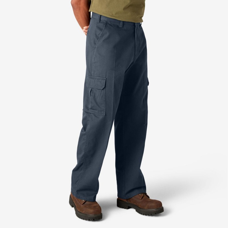 Navy Men's Dickies Loose Fit Cargo Pants | LYN482135