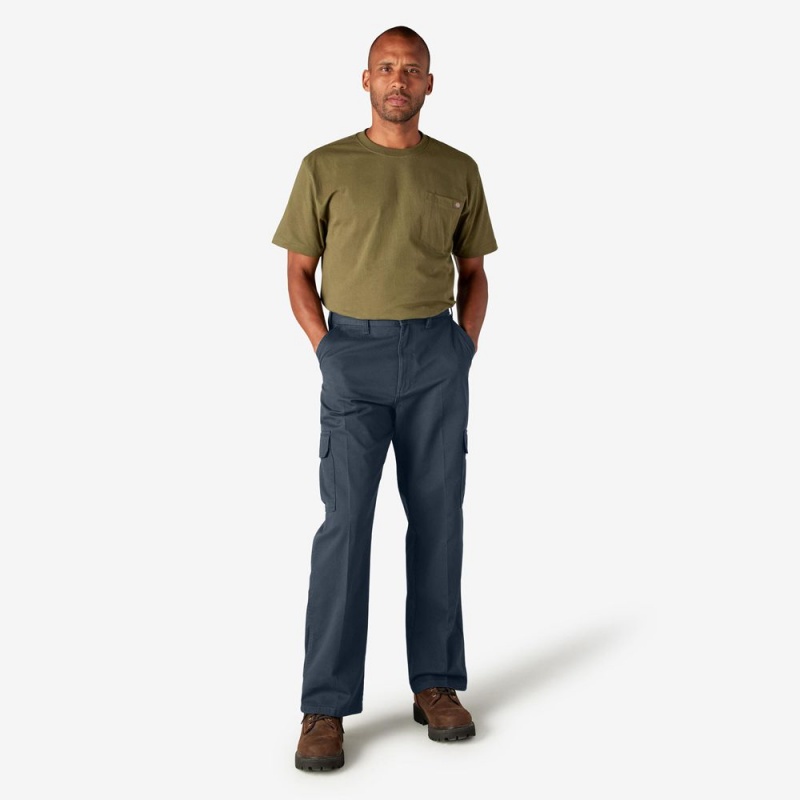 Navy Men's Dickies Loose Fit Cargo Pants | LYN482135