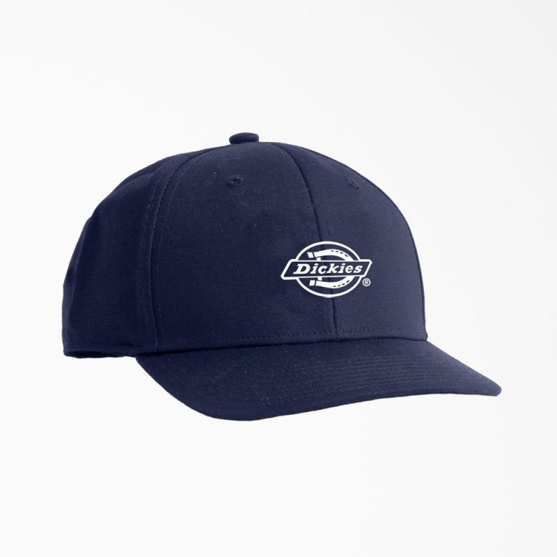 Navy Men\'s Dickies Low Pro Logo Print Cap | HGQ905736