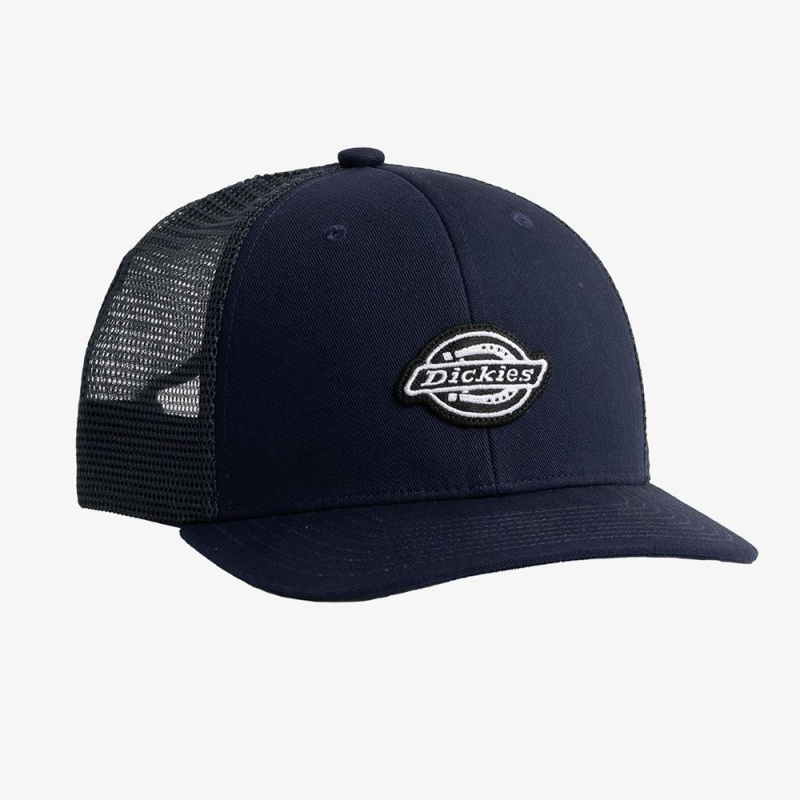 Navy Men\'s Dickies Low Pro Logo Trucker Hat | PWE912385