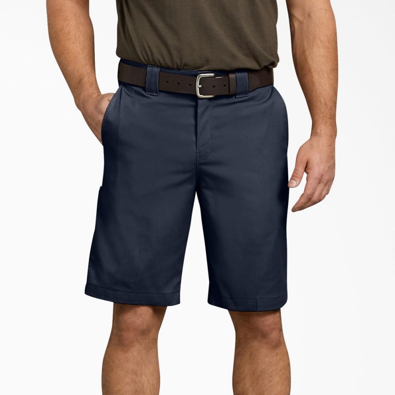 Navy Men\'s Dickies Relaxed Fit Work Shorts | SCY678409