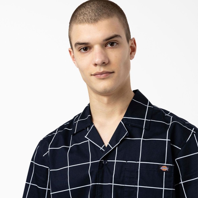 Navy Men's Dickies Skateboarding Summit Short Sleeve Shirt | CXY287015