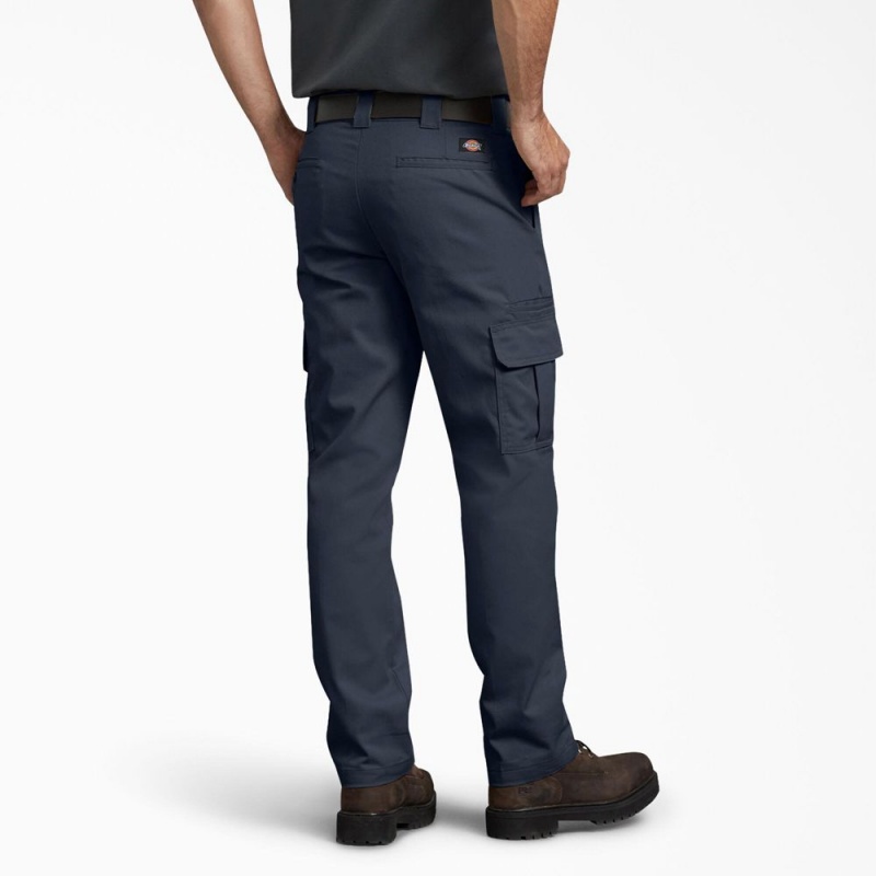 Navy Men's Dickies Slim Fit Cargo Pants | VNH698431