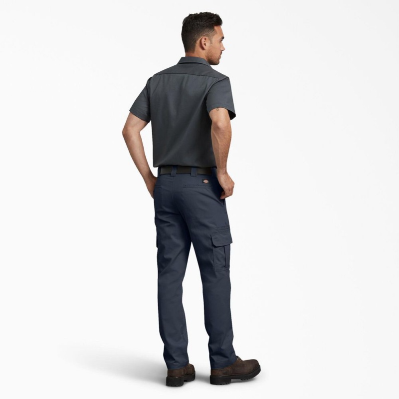 Navy Men's Dickies Slim Fit Cargo Pants | VNH698431