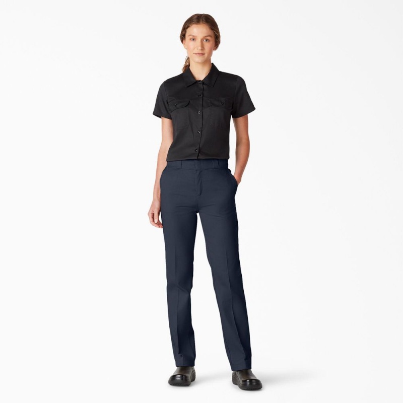 Navy Women's Dickies FLEX Original Fit Work Pants | WMG438750