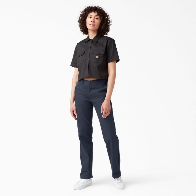 Navy Women's Dickies FLEX Original Fit Work Pants | WMG438750