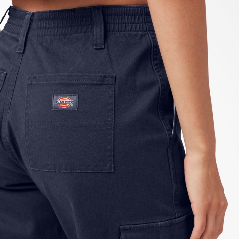 Navy Women's Dickies High Rise Fit Jogger Cargo Pants | SLO453092