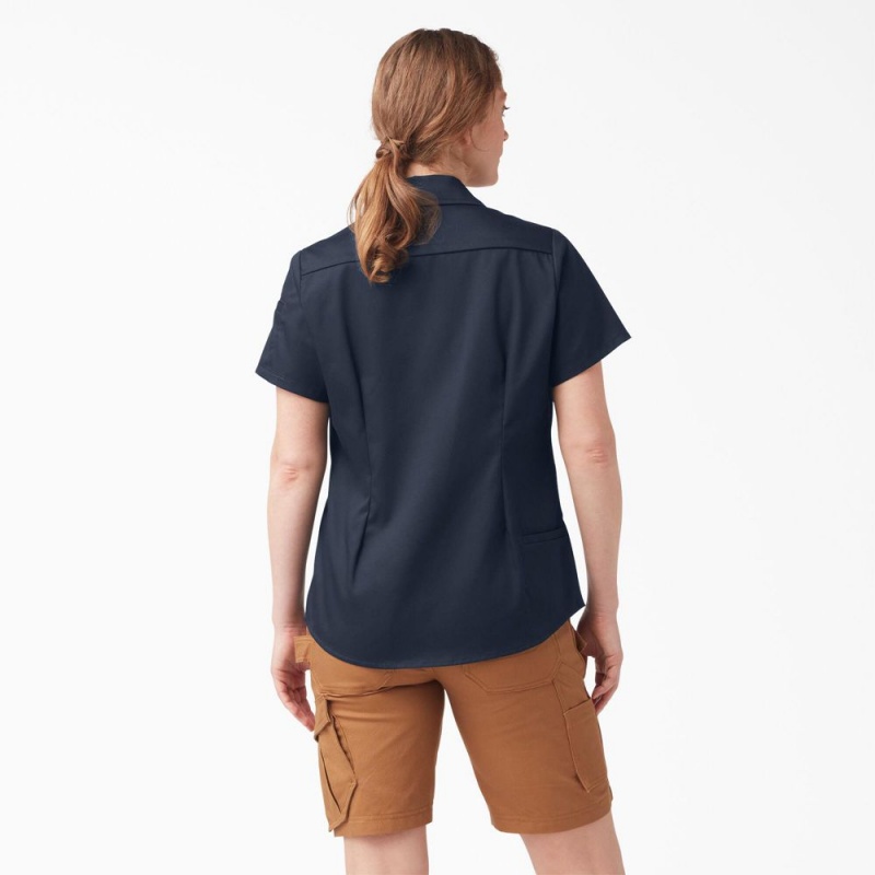 Navy Women's Dickies Traeger x Ultimate Grilling Shirt | RBV310729