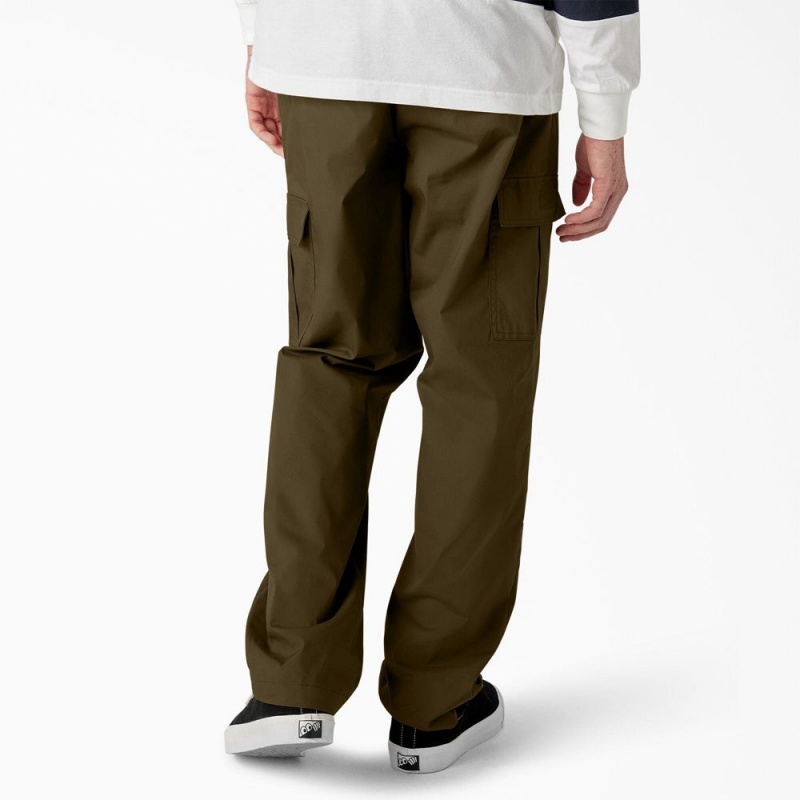 Olive Men's Dickies Skateboarding Loose Fit Cargo Pants | XYO675812