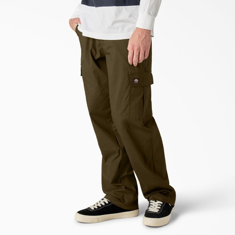 Olive Men's Dickies Skateboarding Loose Fit Cargo Pants | XYO675812