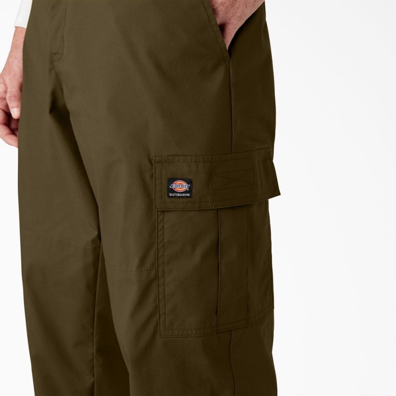 Olive Men's Dickies Skateboarding Loose Fit Cargo Pants | XYO675812